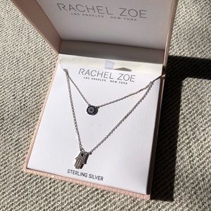 Rachel Zoe Layered necklace silver color evil eye